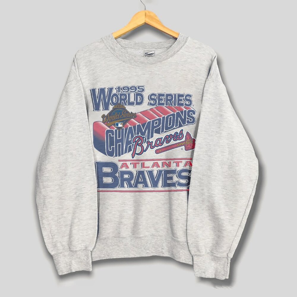 1995 Vintage Atlanta Braves World Series Champions Baseball Men Women Sweatshirt